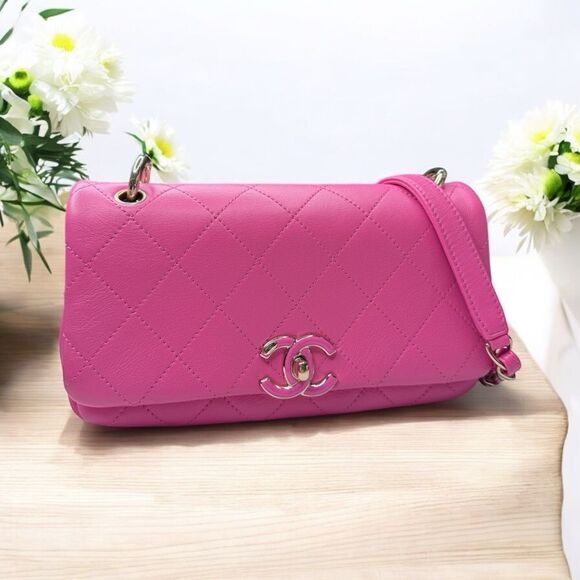 Chanel Enamel Quilted Lambskin Small Flap Bag - Picture 1 of 15